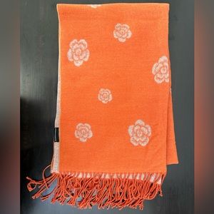 Orange Floral Scarf